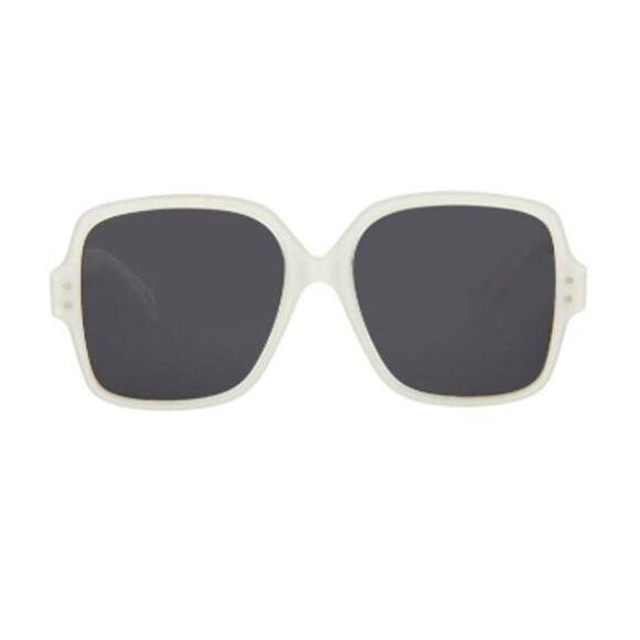 Alaïa 56mm Square Sunglasses white grey